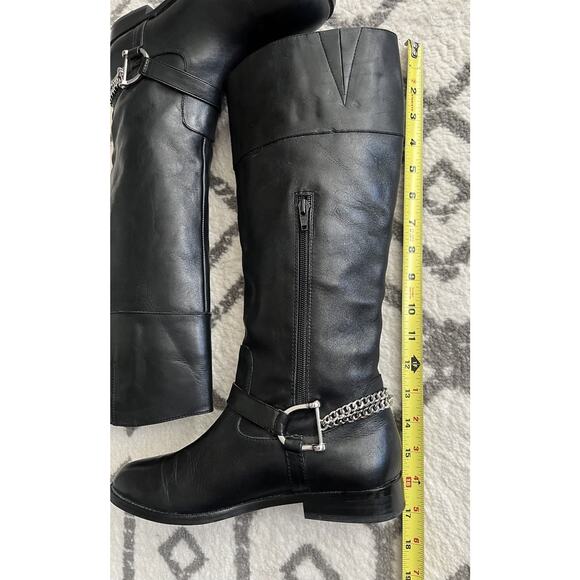 RALPH LAUREN Jacqui Black leather D-Ring Harness Tall Equestrian Boots - Picture 12 of 12